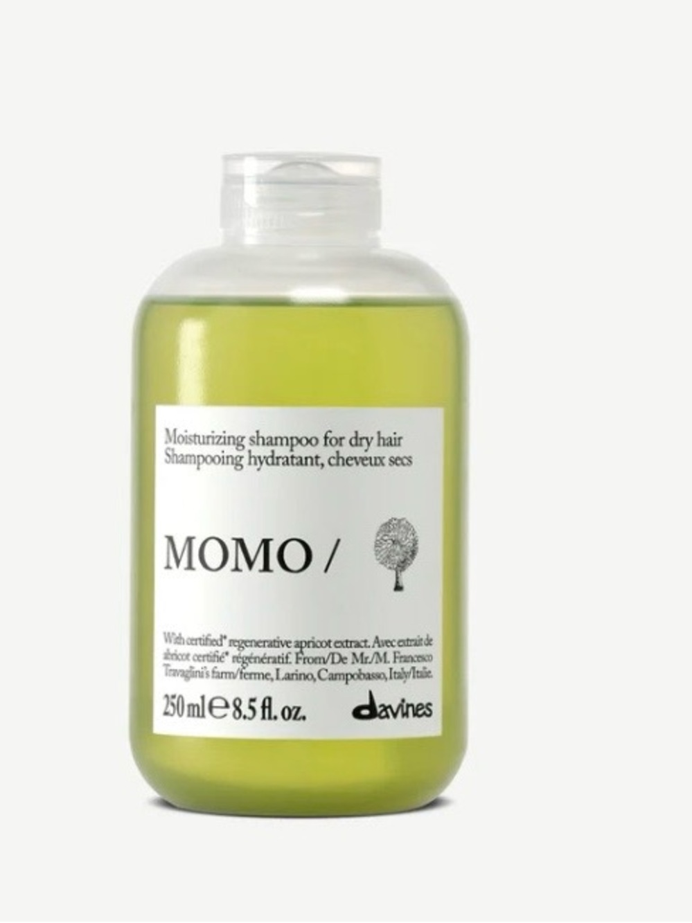 Davines MOMO Moisturizing Shampoo — Lime Green Bottle